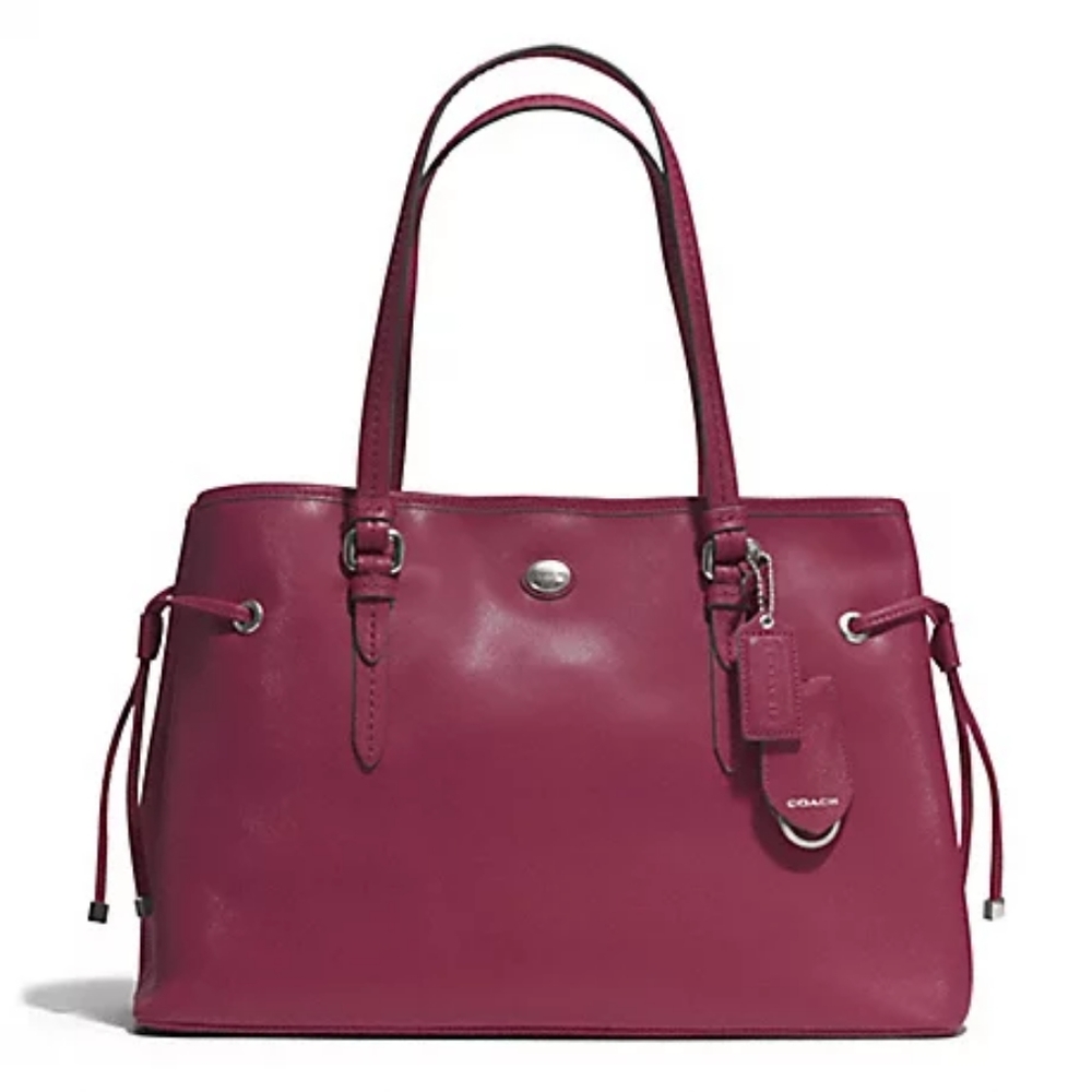 COACH F29362 PEYTON LEATHER DRAWSTRING CARRYALL